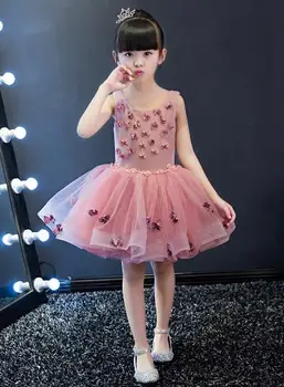 

Summer High-quality lace Appliques Girl dress first communion dress Vestido Daminha Casamento Ball Gown Flower Party Girl Dress
