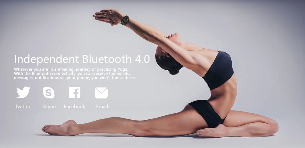 DTNO.I G8 Smartwatch Phone 1.2 inch Bluetooth 4.0 Heart Rate / Blood Pressure Monitor Remote Camera Pedometer