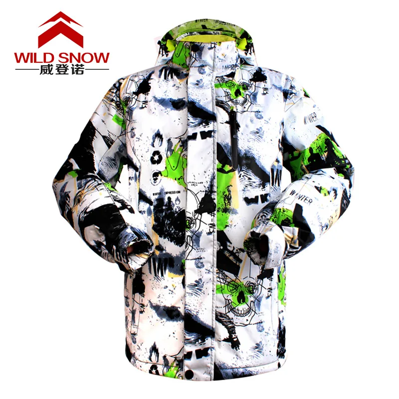 

WILDSNOW man's outdoor ski jacket. Waterproof and keep warm and light. Outdoor charging jacket man ski jacket