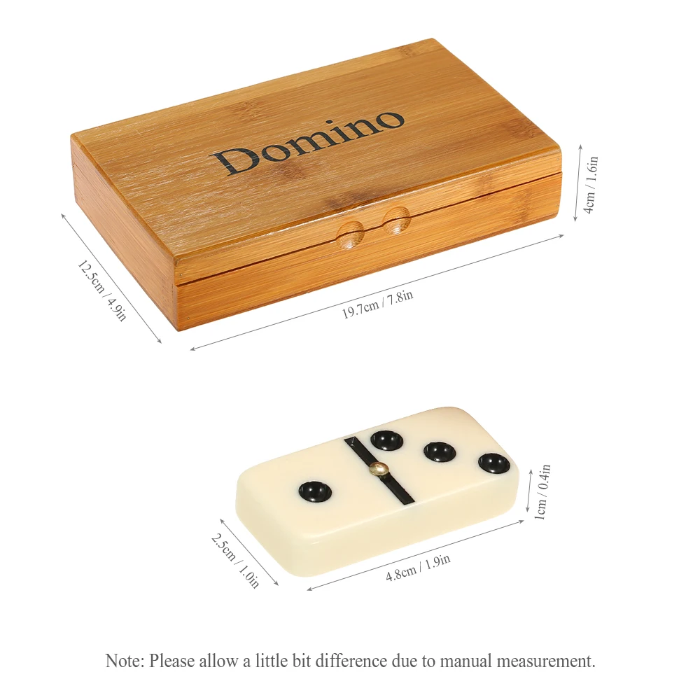 Двойной шесть набор домино развлечения Досуг Дорожная игра блоки деревянное здание обучения обучающая игрушка точка домино