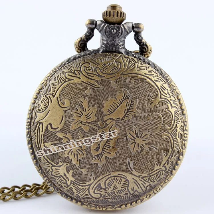 Винтажные бронзовые Луна Звезда круг кварцевые Античный стимпанк карманные часы для мужчин и женщин карманные часы P110 relogio de bolso