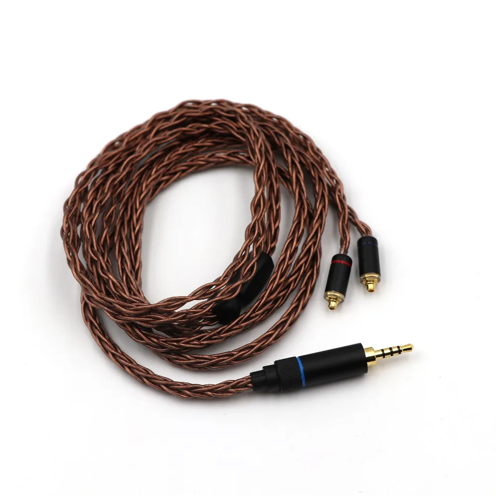 Najtaniej Linsoul HC 08 HiFi OCC 8 nici 19 rdzeń pleciony kabel do słuchawek dla audiofilów IEM Earbud 3.5mm 2.5mm zrównoważony MMCX