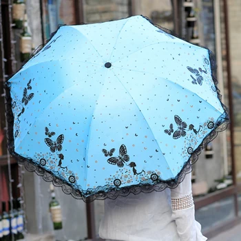 Portable Umbrella Fashion Mini Portable Manual Multicolor Girl Children Umbrella Sun Umbrella Umbrella Home  Living