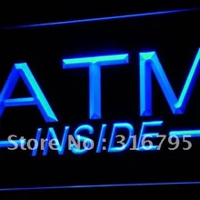 I565 ATM внутренний дисплей приманка светодиодный неоновый свет знак включения/выключения 20+ цвета 5 размеров