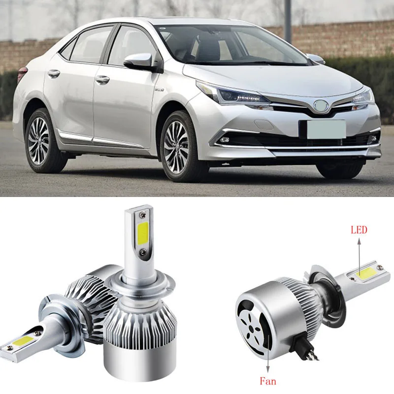 2 шт. 9005/HB3 6500K Однолучевые светодиодный фары противотуманные лампы для Toyota Corolla 2014