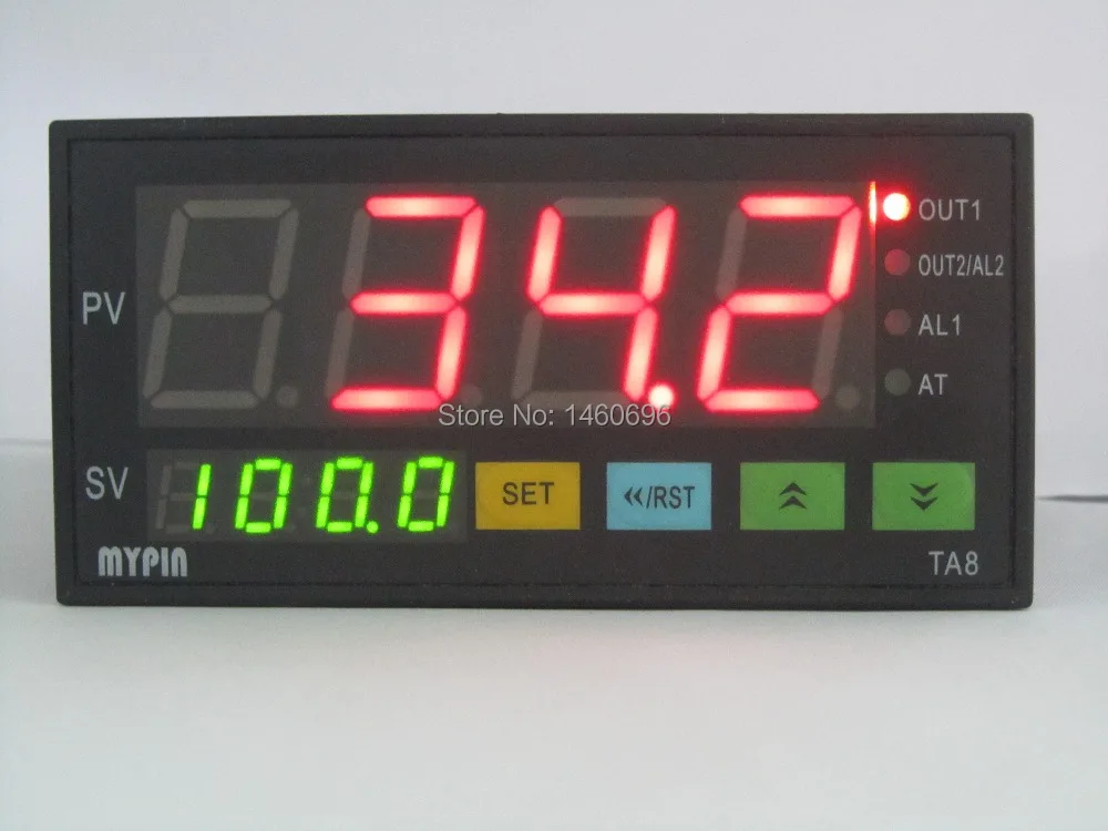 

90-265V AC/DC Digital F/C PID Temperature Controller Thermostat 96WX48HX80L TA8-SNR SSR output (1 alarm)+2M K thermocouple