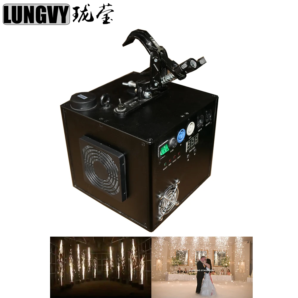 

Free Shipping DMX Cold Spark Machine Stage Sparkuar Firework Sparking Machine Fountain Titanium Powder