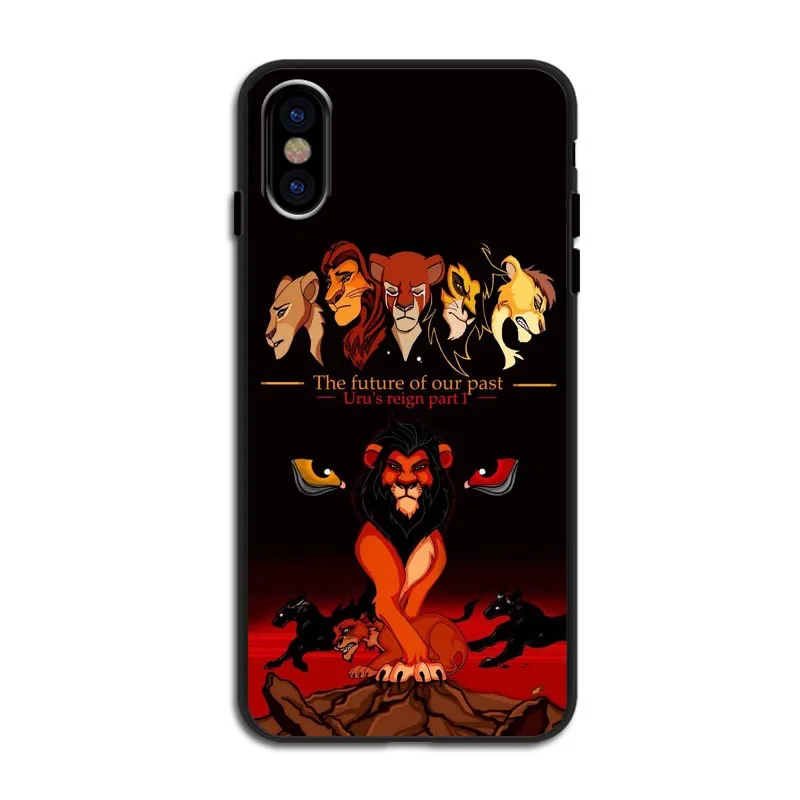 Милый мягкий силиконовый черный чехол для телефона Lion King Hakuna Matata для iPhone 11 Pro MAX 5 5S SE 6 6S Plus 7 8 Plus XS XR XS MAX