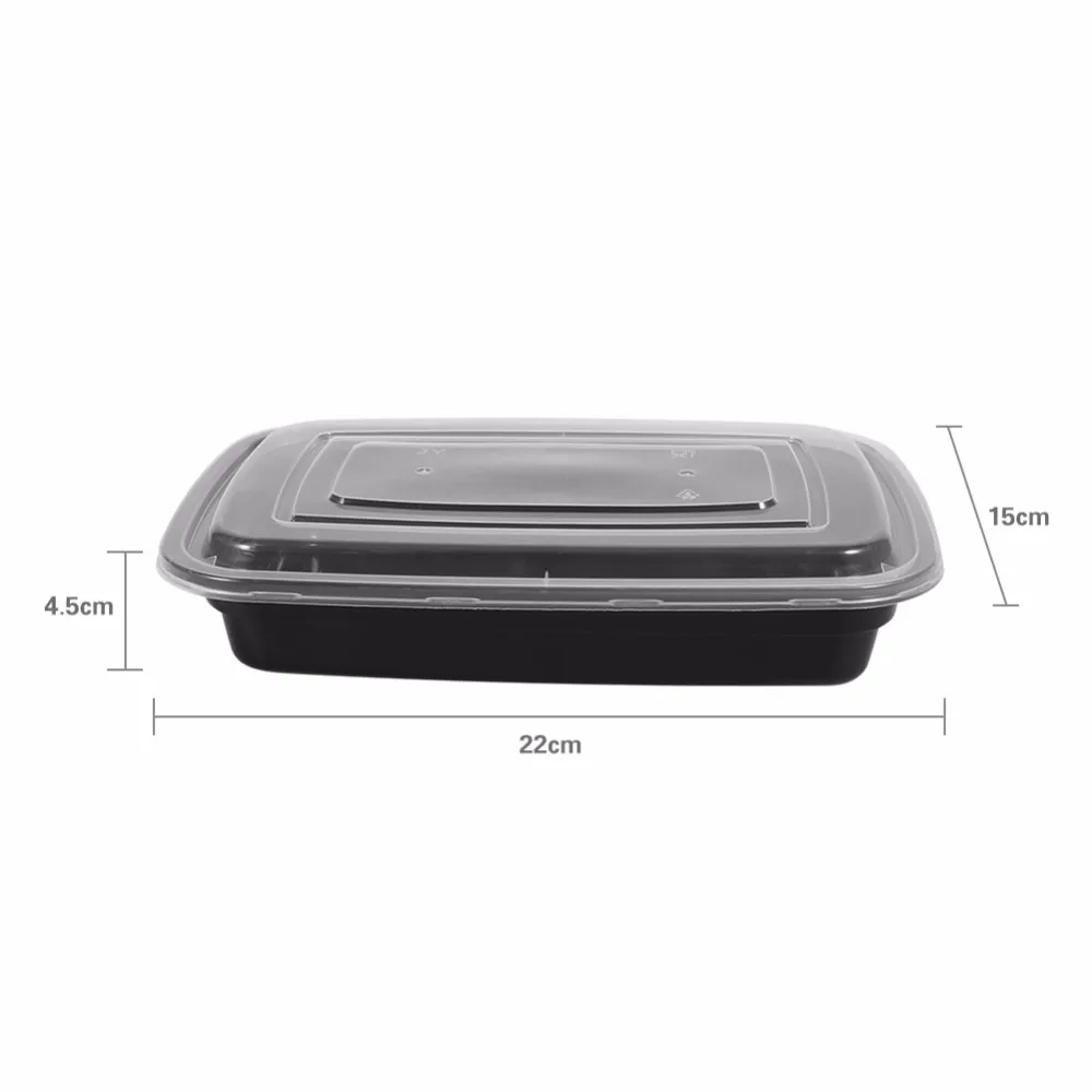 10 шт./партия одноразовая пища контейнеры для хранения W/Крышки микроволновая печь Stackable Bento Box пластиковый для хранения еды коробка для завтрака Пикник