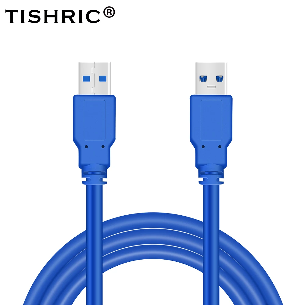 TISHRIC USB-USB кабель-удлинитель USB 3,0 тип A папа-тип A папа для жесткого диска радиатора компьютера супер скорость 60 см