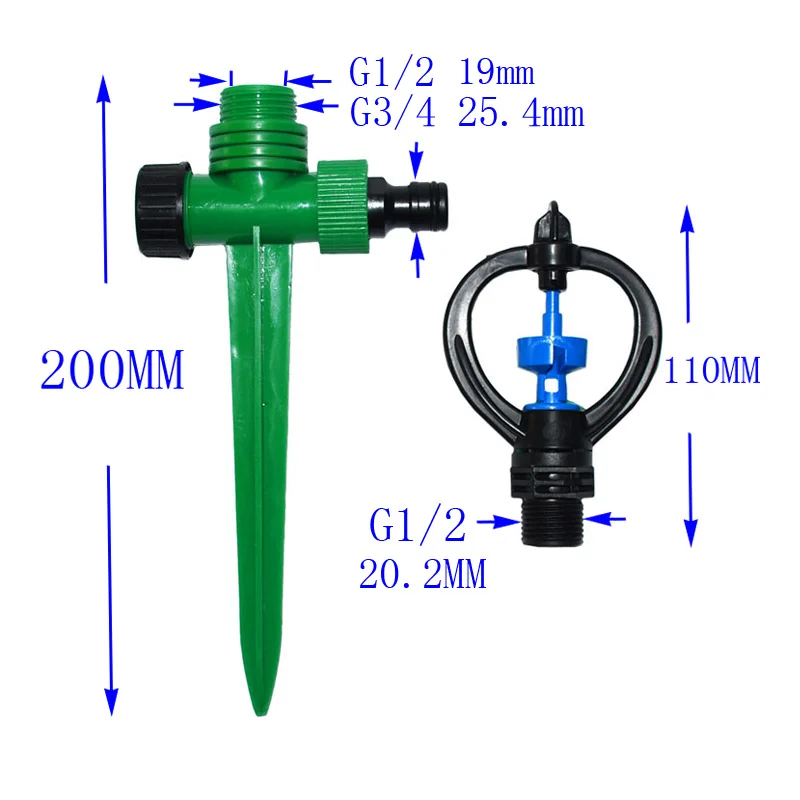 Wxrwxy вращающаяся спринклерная насадка 1/2 дождевальные насадки спринклерная насадка для полива сада и газона коннекторы для полива на ферме 1/2 1 шт - Цвет: Светло-зеленый