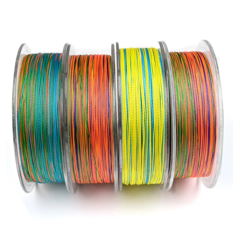 Outdoor 100m 4 Stands Braided Fishing line PE Line Colorful Multifilament Braided Fishing Line Super Strong Fishing Rope
