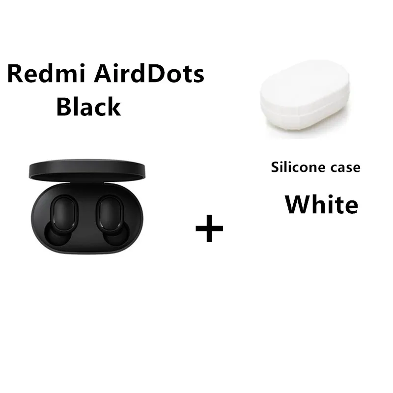 Xiaomi Redmi AirDots беспроводные стерео наушники Bluetooth 5,0 наушники с зарядным устройством наушники-вкладыши с микрофоном Handsfree наушники с управлением AI - Цвет: add white case