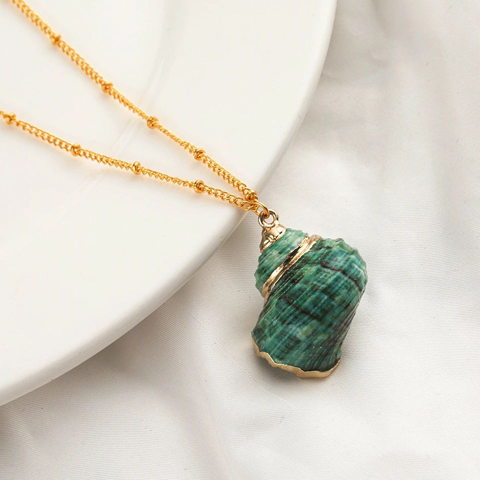 Boho Conch Cowrie Seashell Sea Shell ожерелья с подвесками для женщин 2019 модные летние пляжные