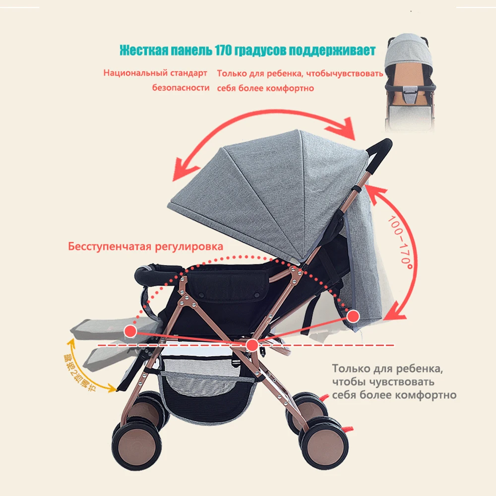 IMBABY складной легкая детская коляска для путешествий с зима теплый чехол ног