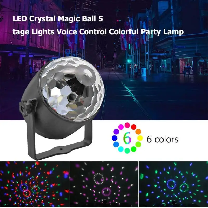 5 Вт 90-240 V RGB светодиодный кристалл магический шар сценический эффект света авто голос Управление DMX DJ вечерние Декор лампы США/ЕС разъем
