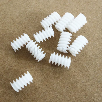 

10pcs White Right Hand Plastic 6*10 (2A) motor Worm Turbine 0.5 Module Reduction Gears DIY Model Parts