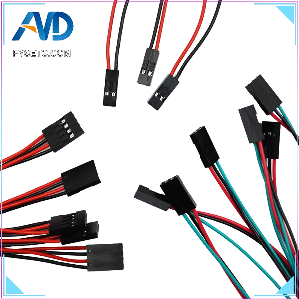 3D طابعة 1 وحدة/14 قطع الأسلاك كاملة الكابلات ل 3D طابعة RAMPS 1.4 Endstops الثرمستورات موتور