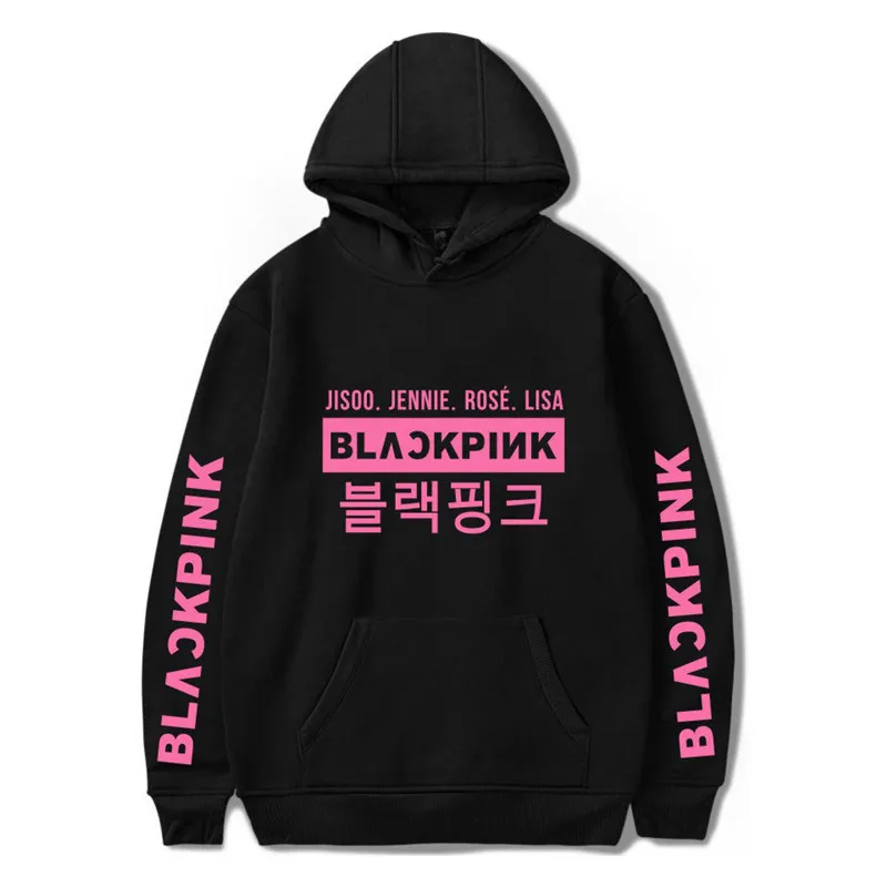 

2019 Autumn winter BLACK PINK letter Print Bomber Women Couple Hoodie Hip Hop Harajuku Hoodie Couple Sweatshirt Dropshopping