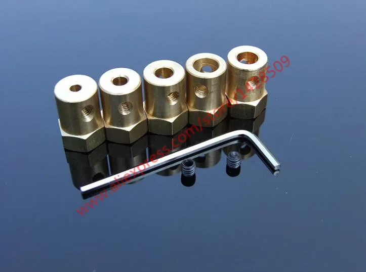 

3-8mm K355 Copper Hexagonal 18mm Length Coupling RC Small DIY Car Shaft Coupler Parts