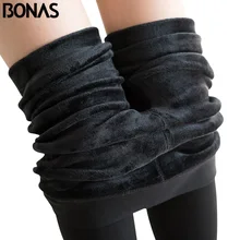 BONAS Winter Warm font b Pantyhose b font Tights High Elastic Waist Velvet Legins Thick Tights