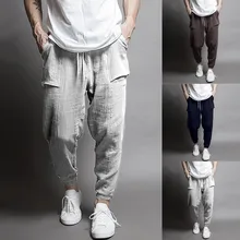 Новые мужские комбинированные комбинезоны с принтом карманные спортивные рабочие повседневные брюки льняные Панталоны hombre уличная джоггеры спортивные штаны