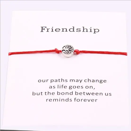 

1pc Life Tree Charm Bracelets for Women Men Children Lucky Red String Friendship Wish Bracelets Jewelry Adjustable 7745-7748