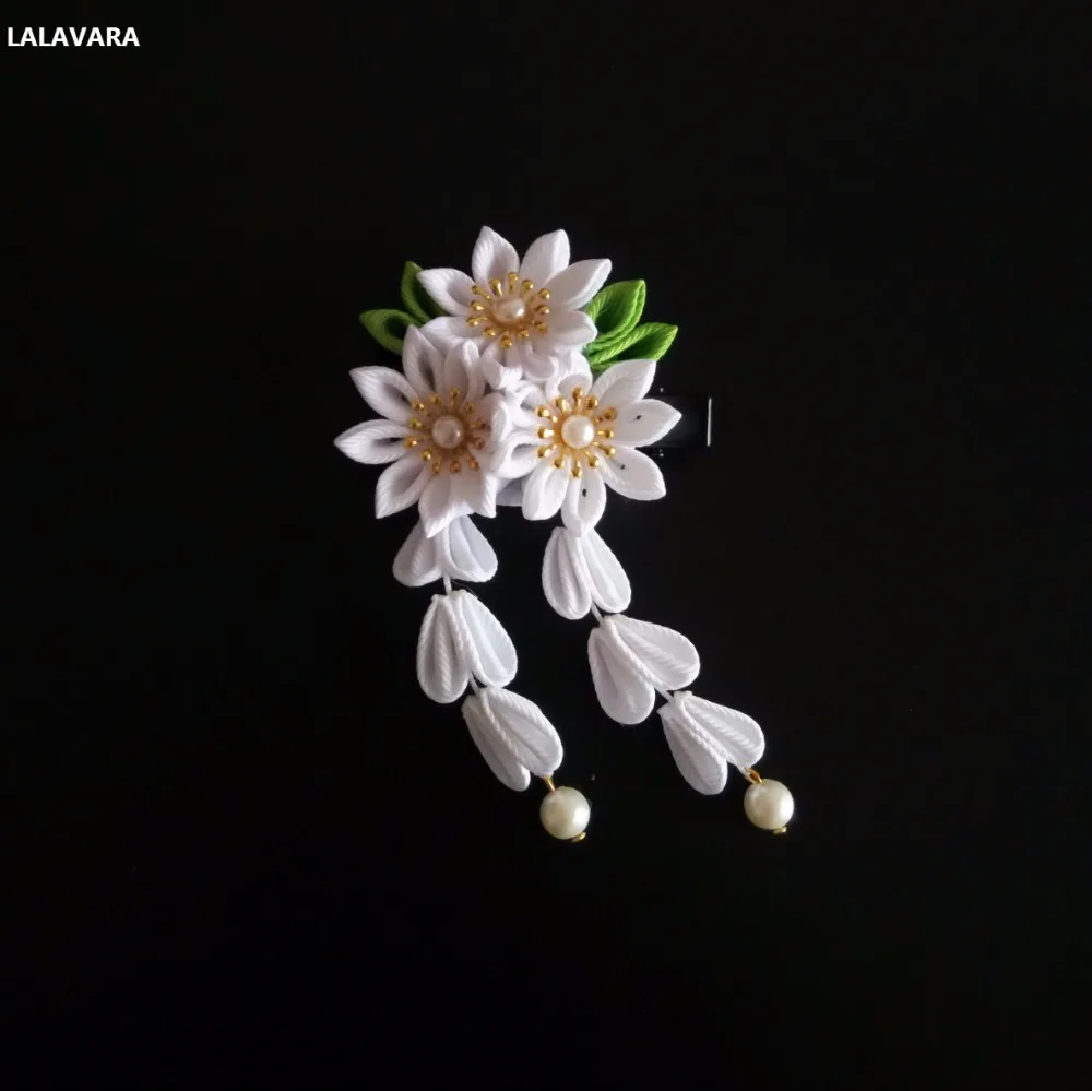 LALAVARA 10 шт. японские кимоно заколки kanzashi цветок заколки для волос для женщин детей девочек аксессуары для волос