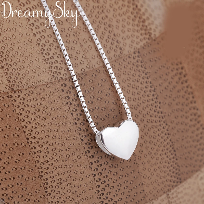 Bijoux богемное серебро 925 пробы блестящее Сердце ожерелья для женщин Boho Длинные ювелирные изделия-ожерелья украшения на шею