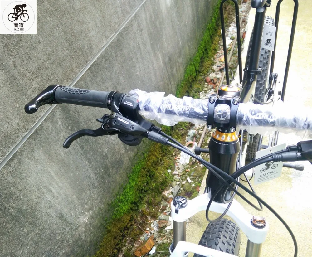 Excellent Kalosse 26*4.0 inch snow bike  Full suspension fat bicycle mountain bike  21/24/27/30 speed 26er   Hydraulic brakes 5