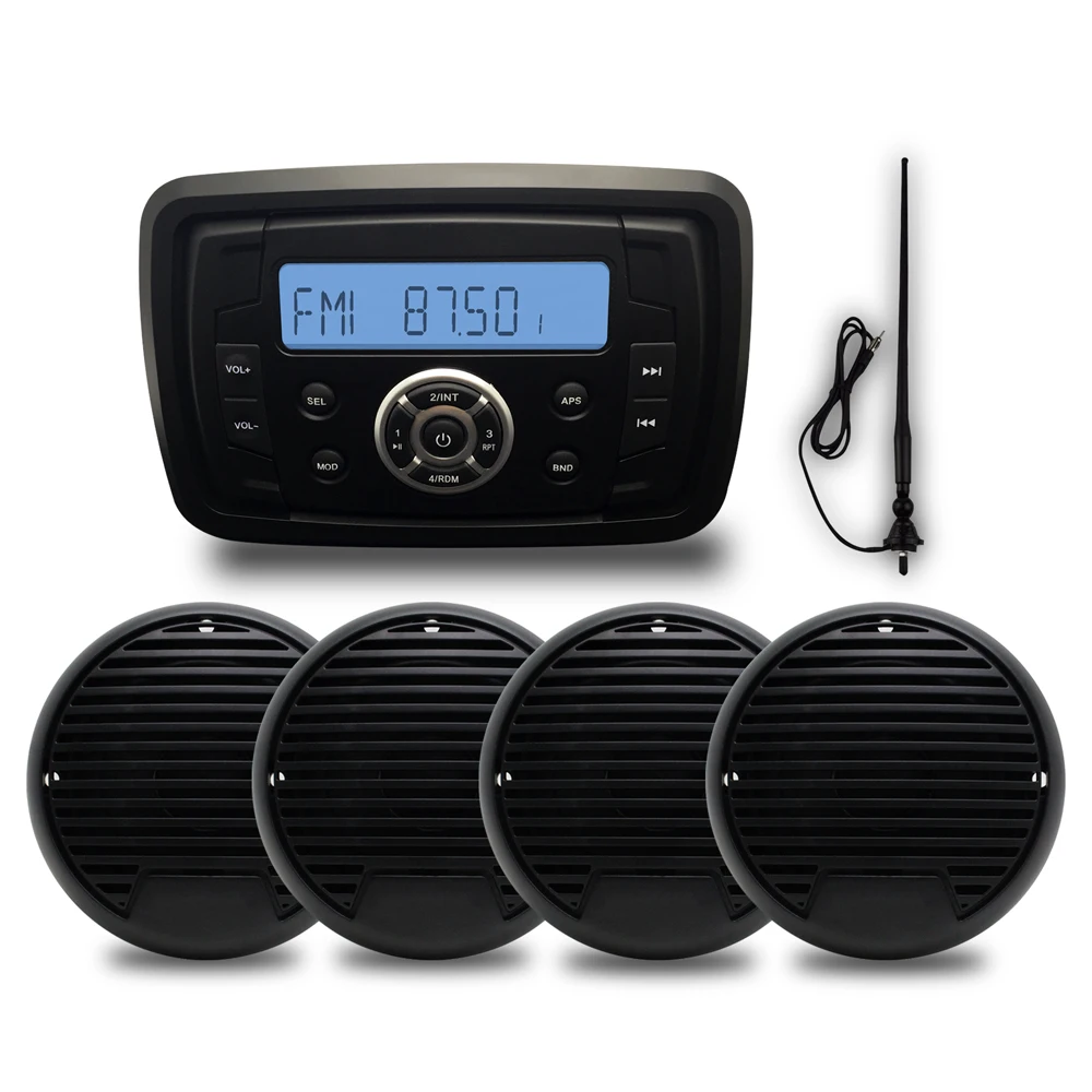 Waterproof Marine Radio Audio Stereo Receiver MP3 FM AM With Bluetooth