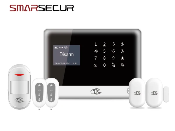 

WIFI/GSM/SMS Burglar Alarm System 2G Network Home Security Alarm Sensor