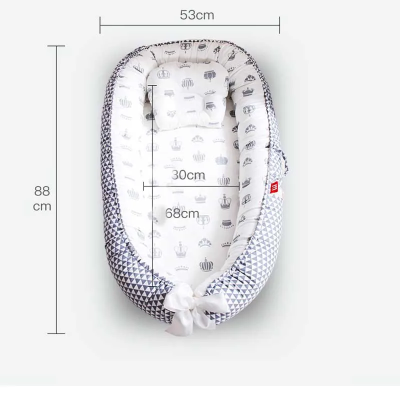 85*50 см детское гнездо кровать туристическая детская кроватка кровать Младенец Малыш Хлопок переносная Колыбель для новорожденных Детская кроватка бампер