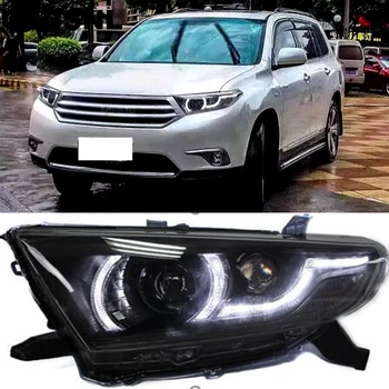 

Car Styling Head Lamp for Toyota Highlander LED Headlight 2012-2014 Highlander DRL H7 D2H Hid Option Angel Eye Bi Xenon Beam