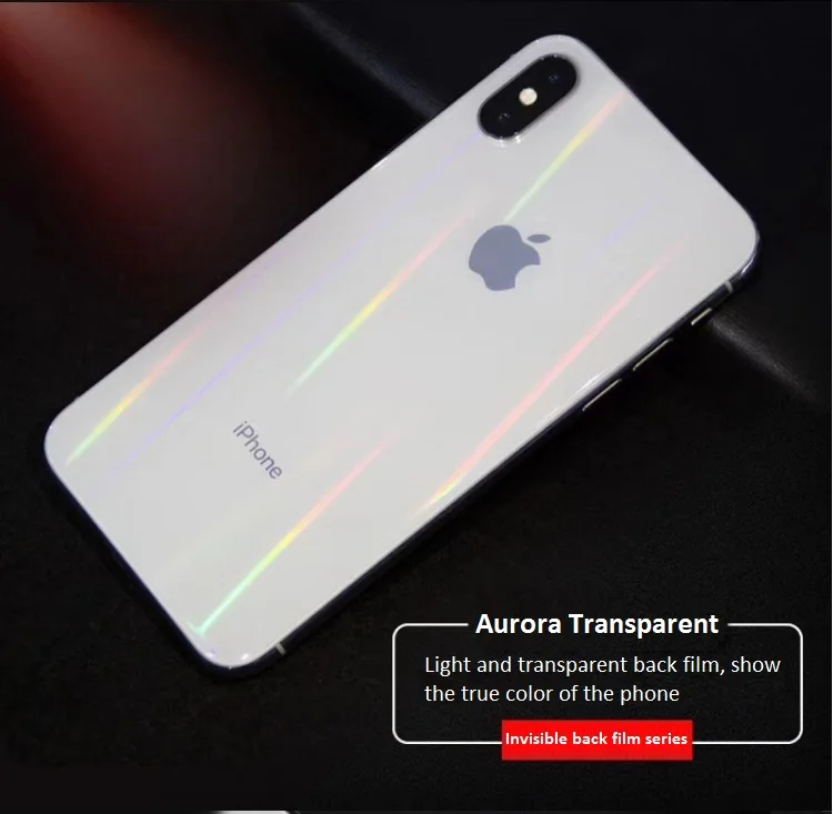 

Aurora Transparent Back Film Mobile Phone Protective Back Soft Film Invisible Soft Film for iPhone 7 7P 8 8P X XS XR XSMAX