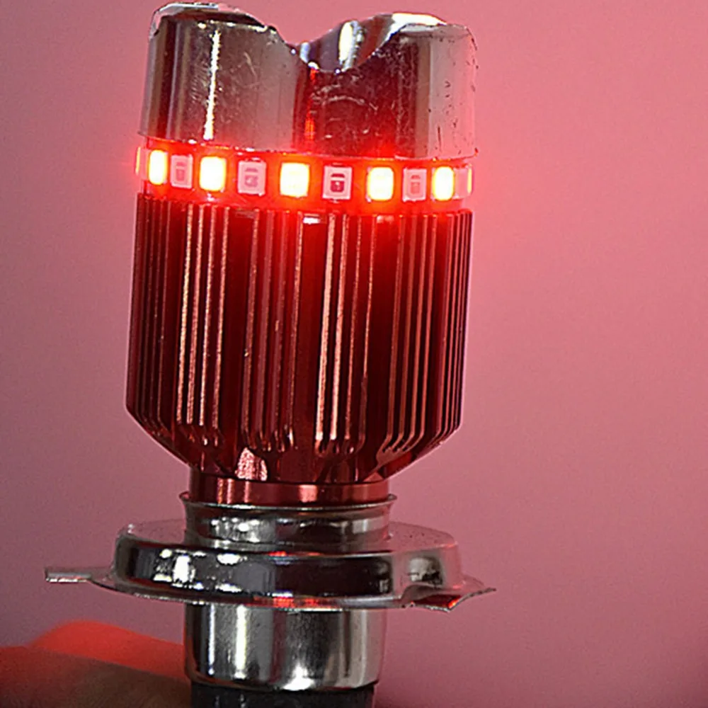 1 шт. H4 DRL Белый и RGB Стробоскоп низкое потребление высокий яркий длительный срок службы Мотоцикл мопед головной светильник лампа светодиодный противотуманный светильник#265117