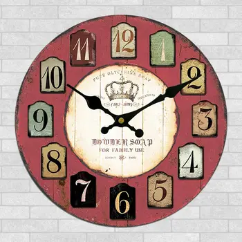 

Europe Retro Clock Creative living room American restaurant clock Simple decorative clock Bedroom fashion quartz clock D
