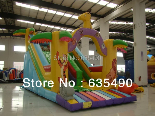 8x5m PVC tarpaulin inflatable font b bouncers b font with slide for kids and baby