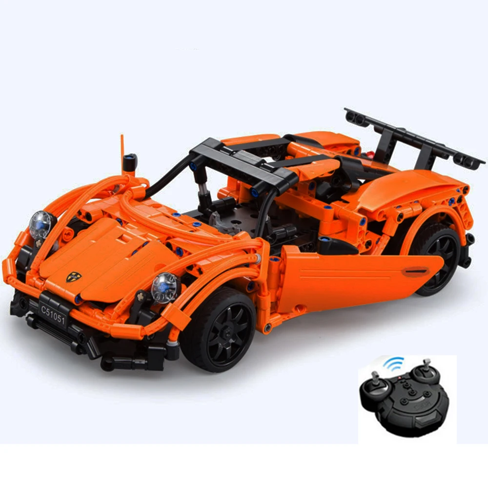 

421pcs Technic Series RC 918 Car Model Building Blocks Remote Control Sportscar Racer Cars Bricks Toy For Kids fit