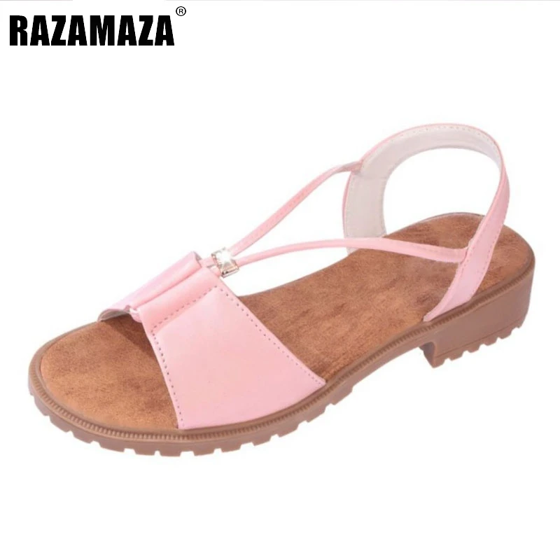 womens elastic flat sandals