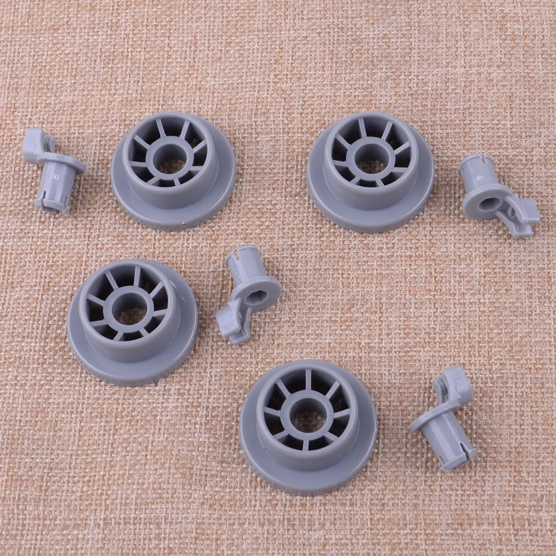 

4Pcs Dishwasher Lower Rack Basket Dishrack Wheel Roller Axle Stud Kit Assembly Replacement Fit For Bosch Replacement 165314