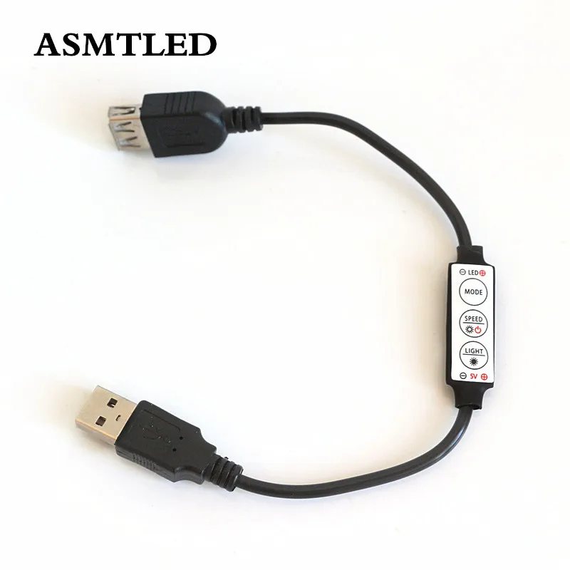 

Mini USB LED Controller Dimmer 3key Remote Control for USB LED String and Single Color LED Strip High Quality Black DC5V