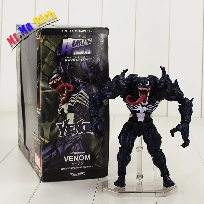В коробке Revoltech Venom No.003 Человек паук No.002 игрушка действие|spiderman toys|action mantoys spiderman |