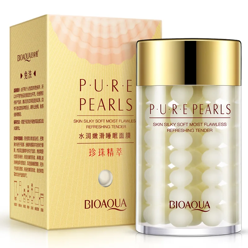 BIOAQUA Pure Pearl Sleeping Mask Cream Moisturizing SkinCare Hydrating