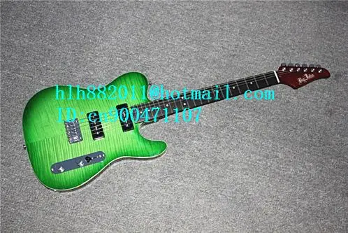 

free shipping new Big John single wave electric guitar in green with chrome hardware package edge LL30