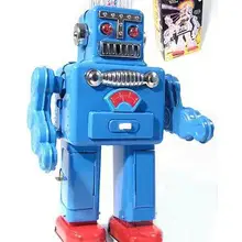 Оловянные роботы антикварные металлические заводные игрушки Коллекция игрушки, домашний декор креативный подарок для детей электрический дымораспылитель робот