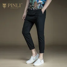 Jogger Спортивные штаны среднего веса среднего размера узкие бамбуковые волокна карандаш брюки Продукты летом новых мужчин Тонкий случайный B172517288