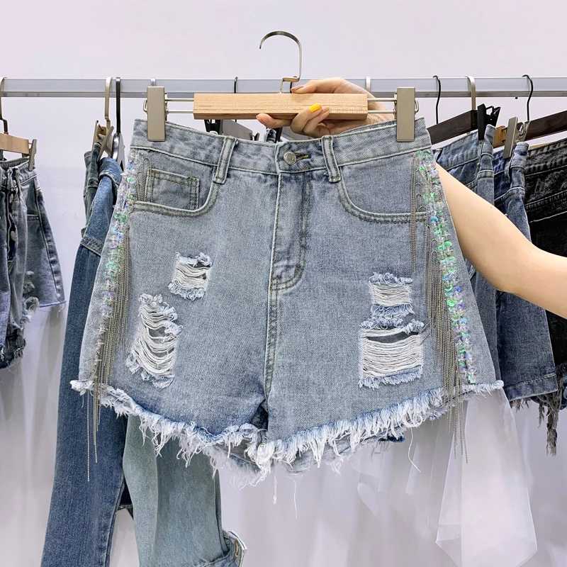 Bumpercrop джинсы с бахромой шорты женские shein байкерские высокие уличные ПВХ