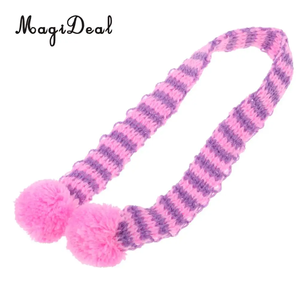 Lovely Soft Wool Winter Costume Accessories Knitted Hand-woven Long Scarf For   Fashion Doll Kid Gifts
