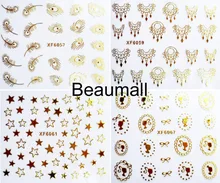 Mode 3D or conçoit des autocollants pour ongles colle arrière autocollants pour ongles conseils beauté bricolage(China)